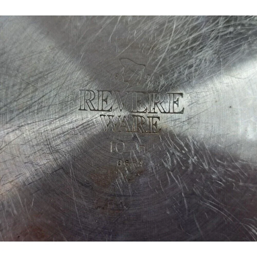 Revere Ware 10 inch Skillet Pan Stainless Steel Disk Bottom Tri-Ply - Picture 5 of 5